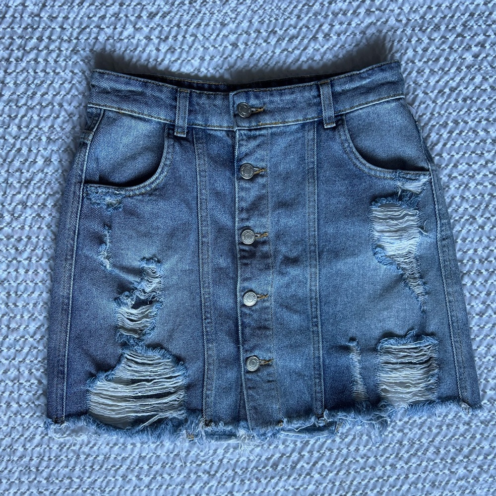 Free People Denim Skirt